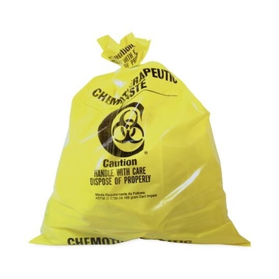 LDPE 2 mil Tas Kesehatan Kuning Biohazard Kuat Untuk Rumah Sakit