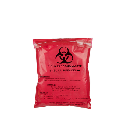 Convinent 2 Mil Stick-On Biohazard Red Kantong Limbah Medis 28 X 38 Cm