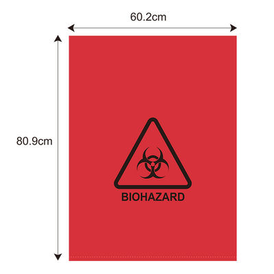 Tas Transportasi Spesimen Ketebalan Merah 39 mikron Rumah Sakit Biohazard