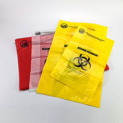 HDPE Biohazard Disposable Autoclave Bag, Tas Pembuangan Limbah Medis Kuning