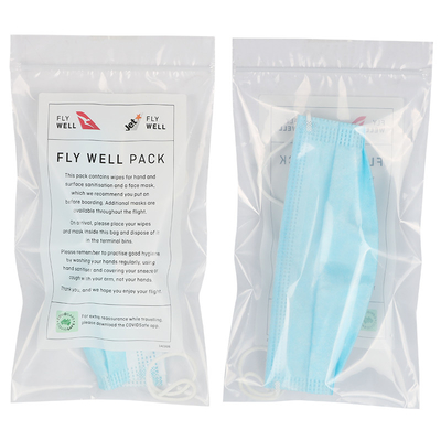 Masker Kemasan Gravure Printing LDPE Resealable Ziplock Bags