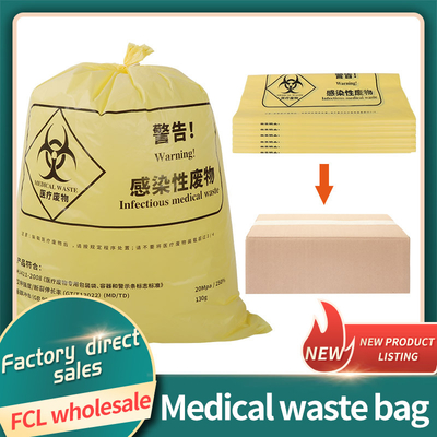 Tas Autoclave Biohazard Medis Plastik HDPE Kuning