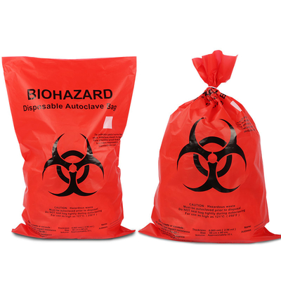 Kantong Limbah Biohazardous HDPE Dengan Pencetakan Gravure Menyesuaikan Ukuran