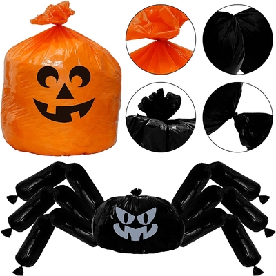 Halloween Jumbo Spider Labu Rumput Daun Tas Dekorasi Pesta