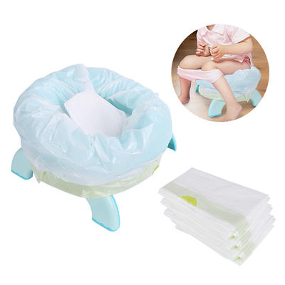 LDPE Plastic Training Toilet Seat Potty Chair Liners Dengan Pad Penyerap Super